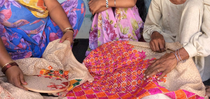 Phulkari embroidery  the traditional fabric art of punjab  art  culture